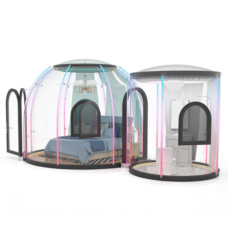 Tente extérieure faite sur commande de bulle de l'épaisseur 5mm de tente de bulle de Glamping de couleur