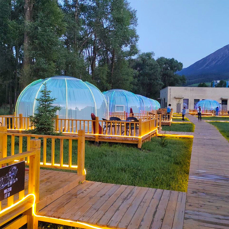 Tente à bulles en aluminium PC rond pour camping et événements en plein air