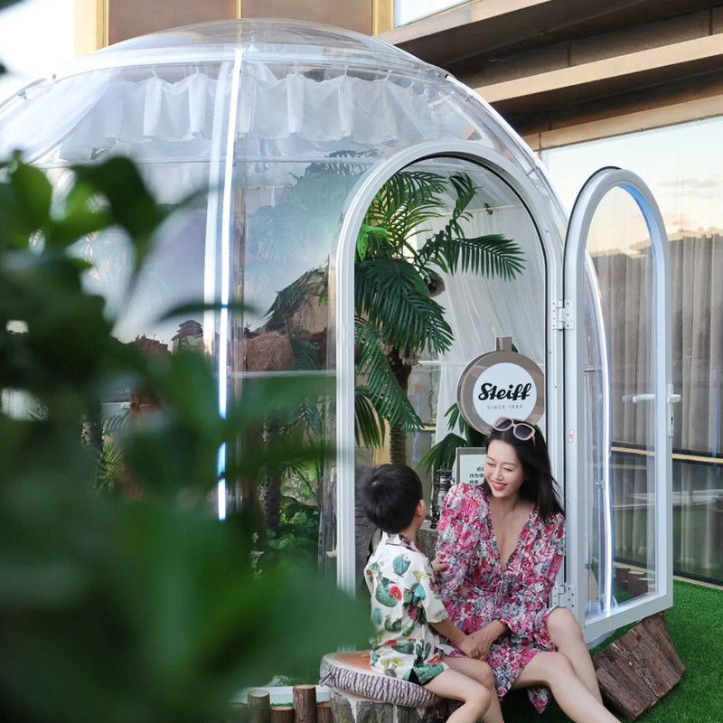 Parc PC Tente de dôme d'igloo dégagé 6m dôme géodésique pour le camping en plein air