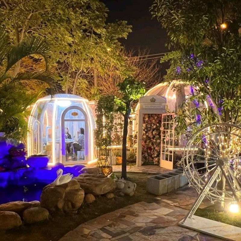 6m PC géodésique Dome clair Résistance aux UV 99,9% Dome maison pour les fêtes et les événements