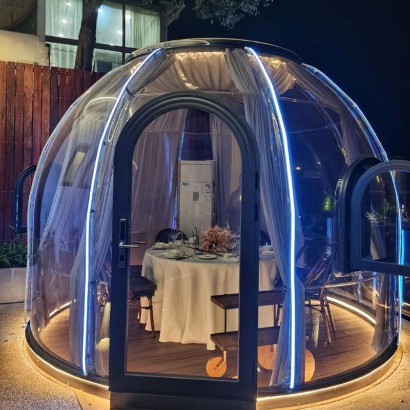 Tente à bulles en matériau d'aluminium PC Maison de 2,8 m de hauteur Tente à dôme pour camping en plein air