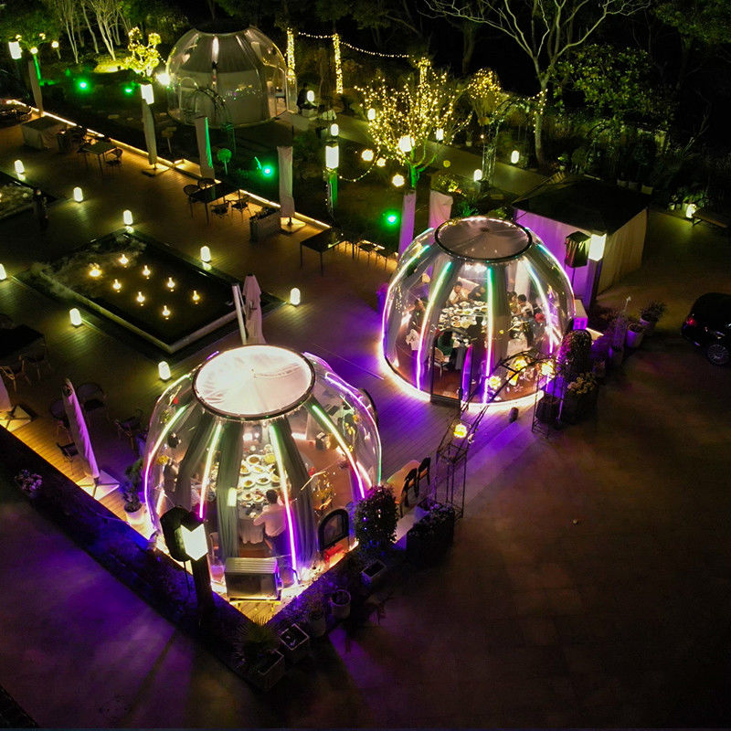 Tente à bulles en matériau d'aluminium PC Maison de 2,8 m de hauteur Tente à dôme pour camping en plein air